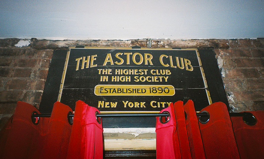 Sign on wall of the Astor Club in NYC