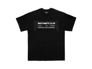 Bad Habits Club Tee - Small