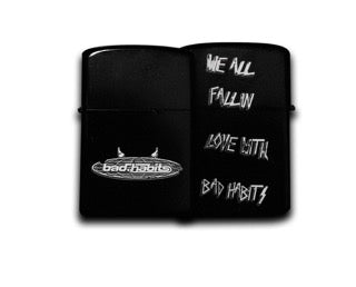 Zippo Lighter - Black Writing