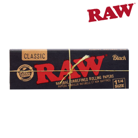 RAW - Black 1¼ Thin Rolling Papers