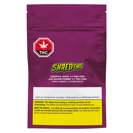 SHRED'EMS - Grapple Juice 1:1 THC:CBG Soft Chews