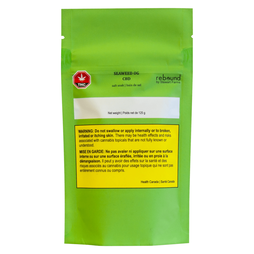 Rebound by Stewart Farms - SeaWeed OG CBD Salt Soak 125g bag