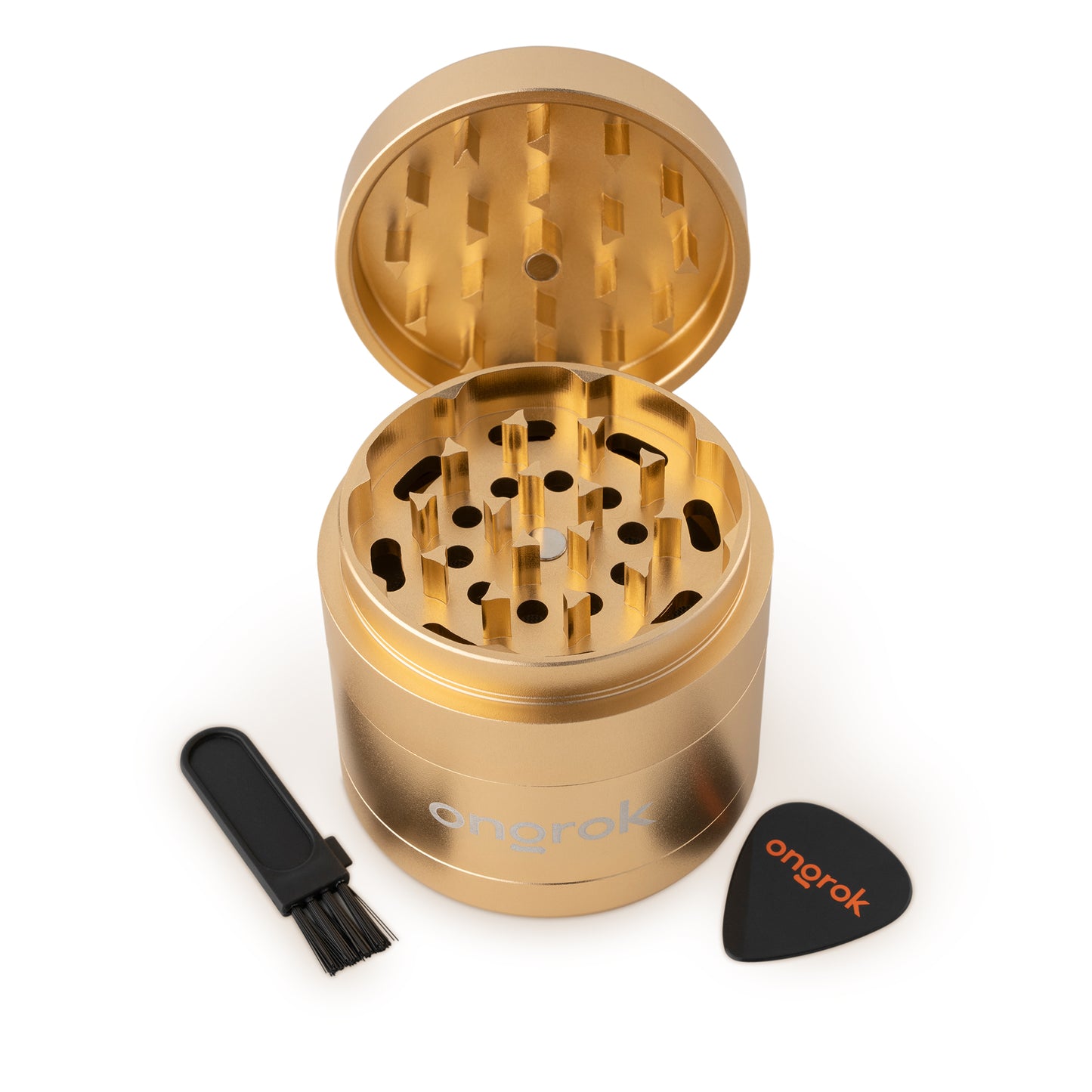 4 Piece EZ Open Grinder 2.0 - Gold