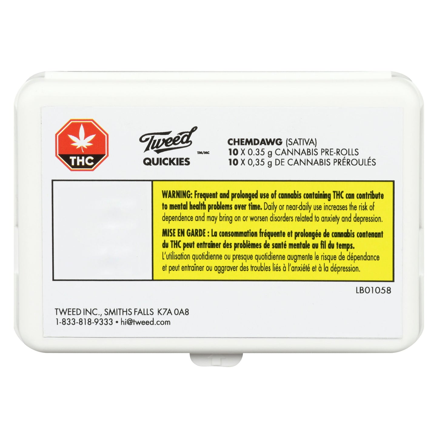 Tweed - Quickies Chemdawg Pre-Rolls