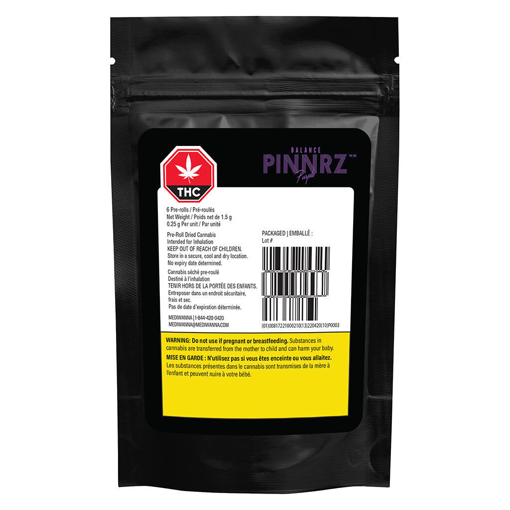 PINNRZ - Purple Balance Pre-Rolls