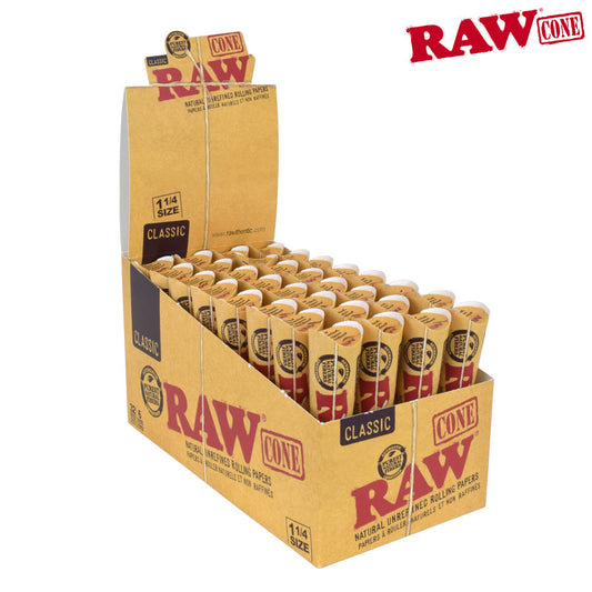 RAW - CLASSIC - Pre-rolled Cone 1¼ - 6 Pack 32/tray