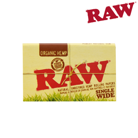 RAW - Organic Hemp Single Wide Rolling Papers