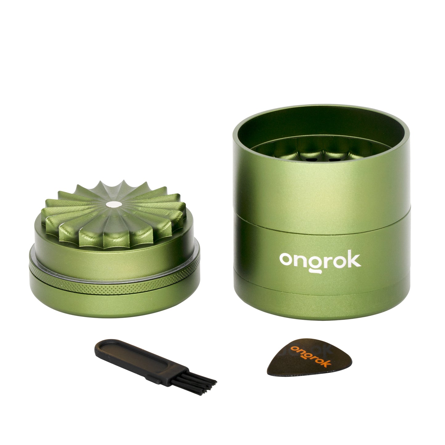 5 Piece Flower Teeth storage Grinder - Green