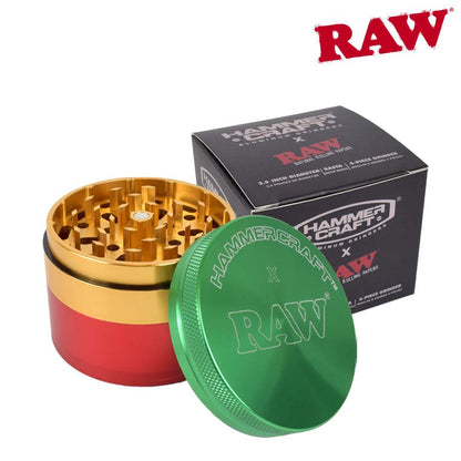RAW x Hammercraft - 4-Piece Rasta  Grinder: Large
