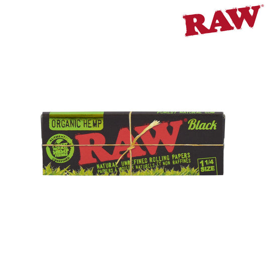 RAW - Black Organic 1¼ Thin Rolling Papers